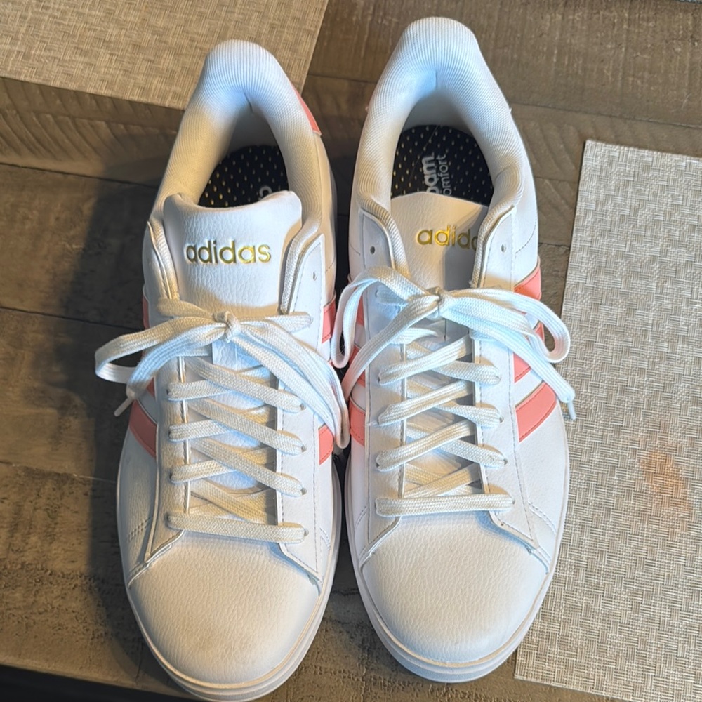 Adidas White and Pink Sneakers